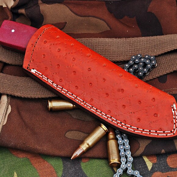 Damascus Kitchen knife with twisted pattern Handmade Chef knife With Pakka Wood - Picture 6 of 6